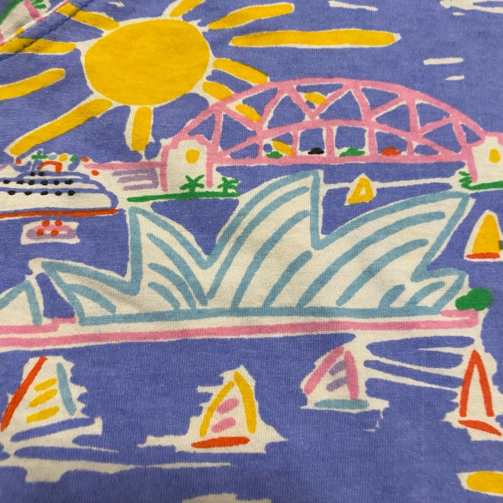 Vintage Ken Done Australian Tee Shirt 80s Pop Art Australia Landmarks - Size M - Picture 4 of 11